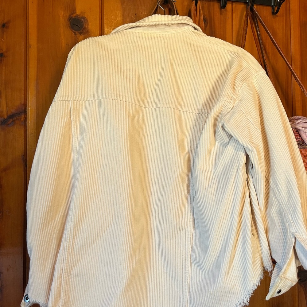 Zara Corduroy Cream Shacket - Picture 6 of 6